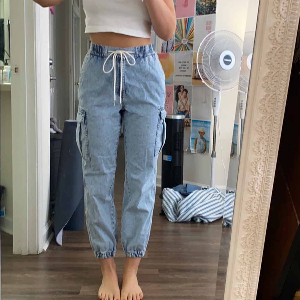 Jean jogger pants